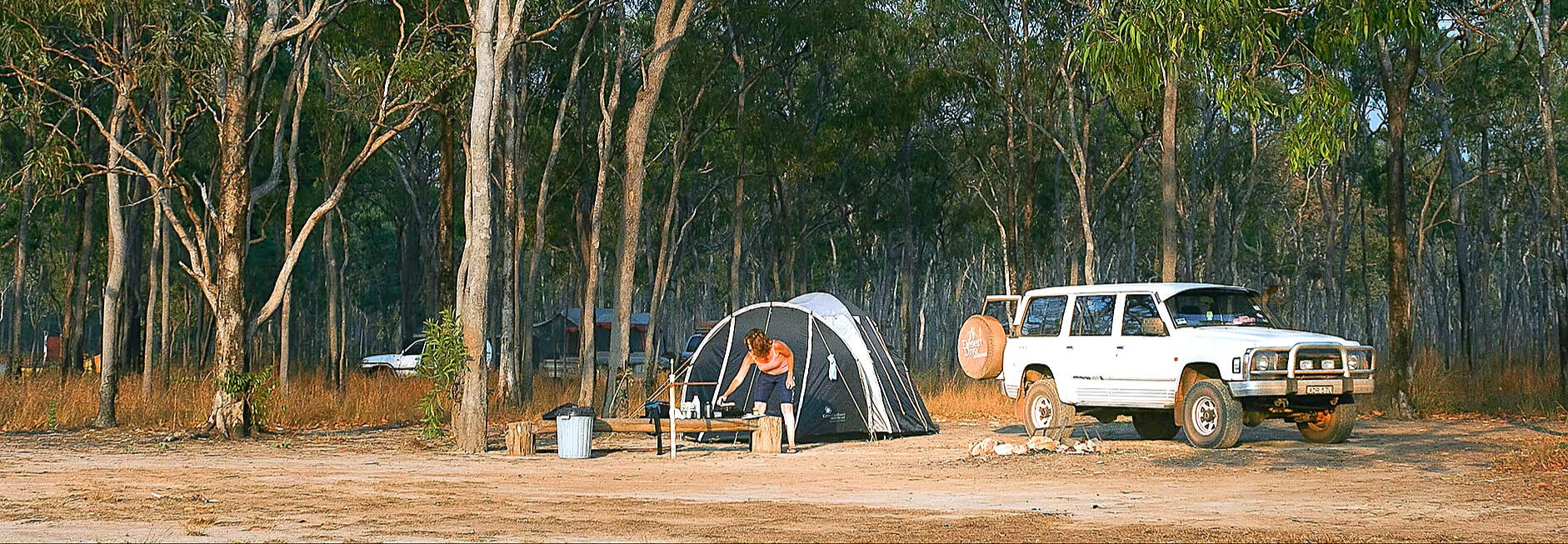 Quiet camp setup with my 4WD in the Far Northern Cape York Peninsula.